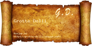 Grotte Dolli névjegykártya